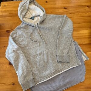 Fleur Bleue Anthropologie Hoodie Sweatshirt twofer Cotton striped women s